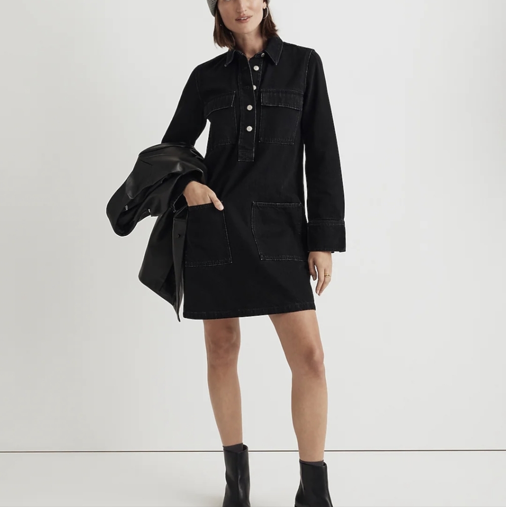 Madewell Black Mini Dress Elegant and Versatile